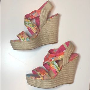 Gianni Bini Floral Wedges